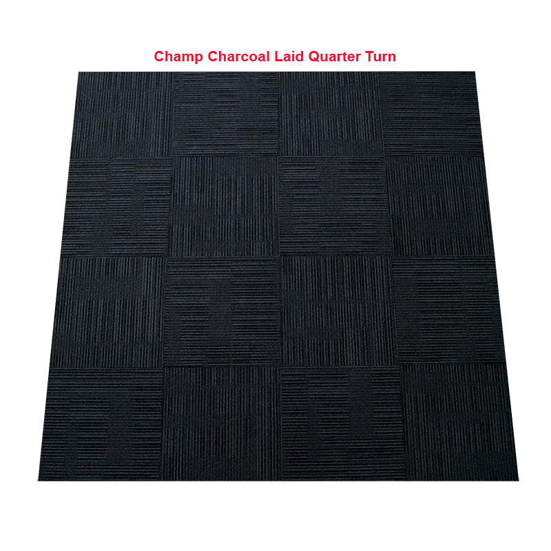  high-traffic-carpet-tiles product-details Champ-Charcoal-Hi-Traffic-SDN-Pile-Dark-Charcoal-Grey-Black-Indent-Pattern-model-cpt-1105Champ-Charcoal-Hi-Traffic-carpet-tiles-laid-quarter-turn-WS