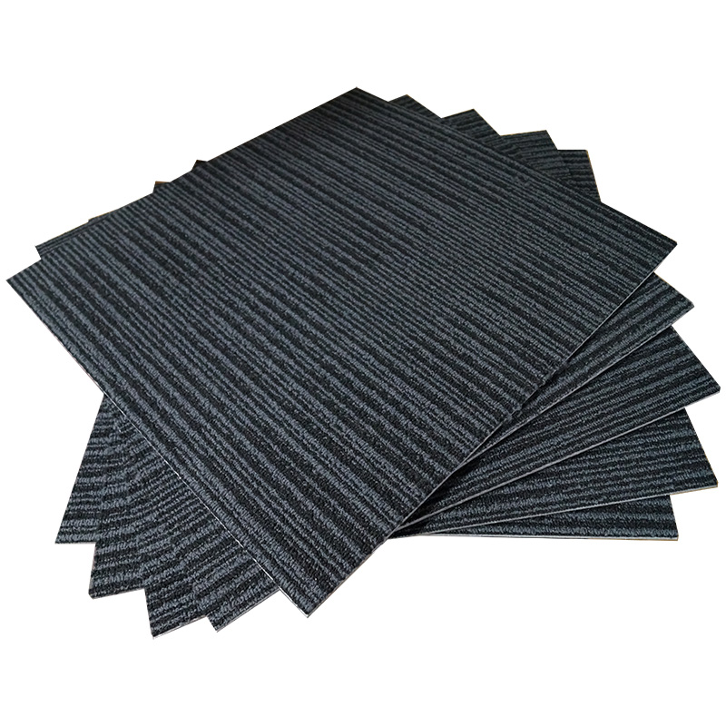  high-traffic-carpet-tiles product-details Champ-Charcoal-Hi-Traffic-SDN-Pile-Dark-Charcoal-Grey-Black-Indent-Pattern-model-cpt-1105Champ-Charcoal-carpet-tiles-stack-wsa