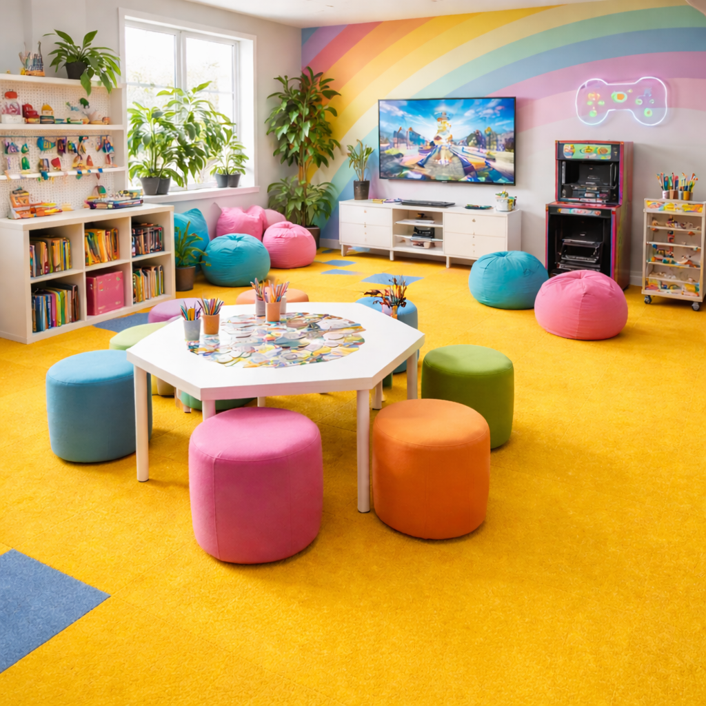  high-traffic-carpet-tiles product-details Yellow-Super-Tufted-Needle-Punched-1m-x-1m-Exhibition-Carpet-Tiles-model-xct-1971Mockup-1