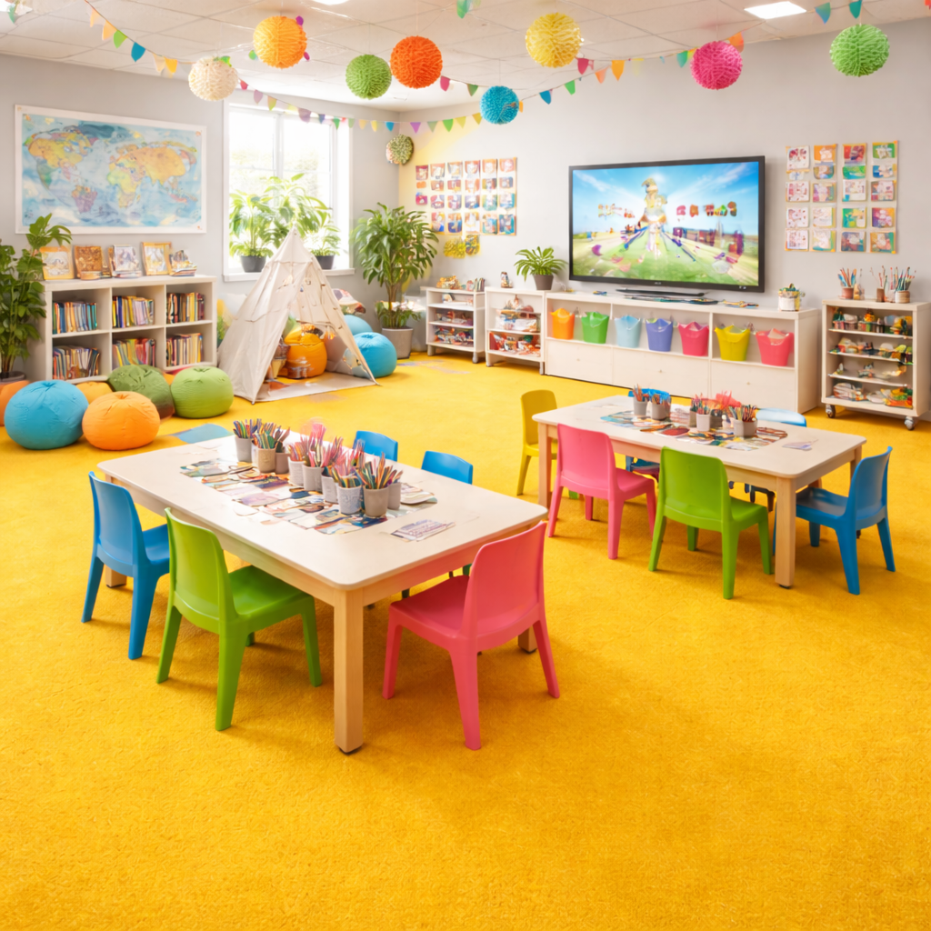  high-traffic-carpet-tiles product-details Yellow-Super-Tufted-Needle-Punched-1m-x-1m-Exhibition-Carpet-Tiles-model-xct-1971Mockup-2
