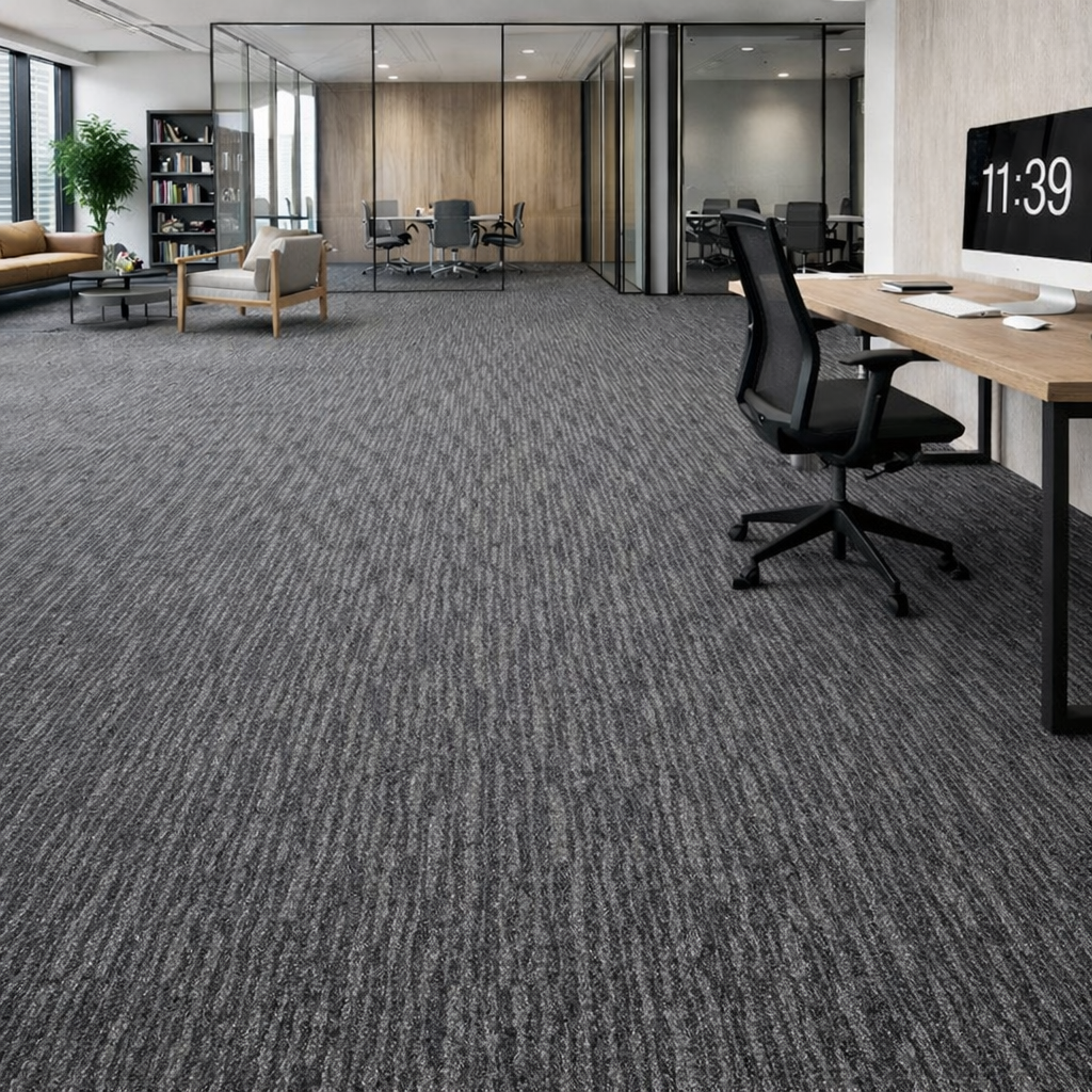  clearance-lines-and-weekly-specials-video product-details Chino-001-Grey-50cm-x-50cm-Carpet-Tiles-model-1992Mock-up-1